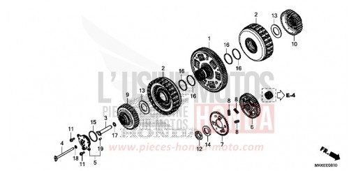 EMBRAYAGE (CRF1000D/D2/DL/DL2) CRF1000DK de 2019